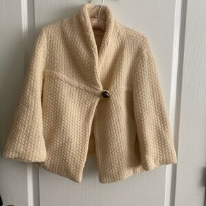 Free people cream wool open sweater